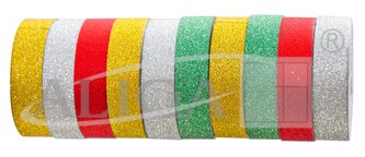 Taśma brokatowa samoprzylepna  1,5 cm x 3m op.10szt