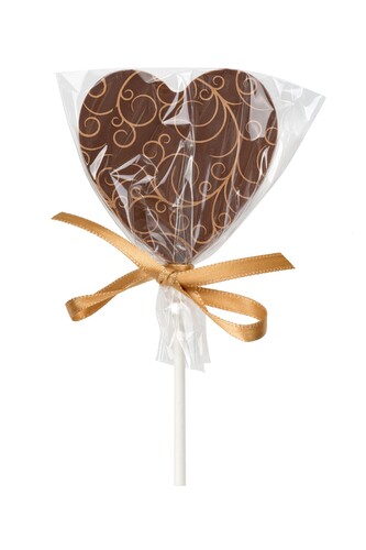 Oxalis Srdcové lízátko z mléčné čokolády, 25 g