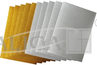 Pianka A4 brokatowa złota i srebrna 10szt\n KPB-8977