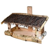 Krmítko pro ptactvo 33 x 16 x 22 cm, na zeď, bříza (šin.)