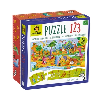 Ludattica - Puzzle 123, nauč se počítat - Dinosauři