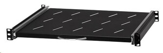 LEXI-Net 19" posuvná police s perforací 1U/450mm, černá