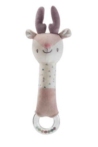 PETITE&MARS Hračka pískací s chrastítkem srnka Suzi