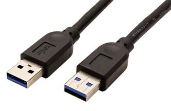 Kabel Roline USB 3.0 A(M) - A(M) 5Gbps, 3m, propojovací, černý