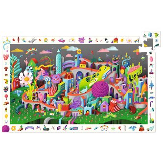DJECO Vyhledávací puzzle Crazy Town - 200 pcs