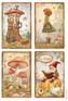 Papier ryżowy A4 Whispering Woods 4 karty, Stamperia