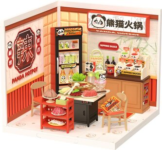 ROBOTIME Rolife DIY House: Asijská restaurace s LED osvětlením 127 dílků