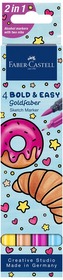 Pisak Goldfaber Sketch dwustronny zestaw Bold Easy II 4-kol., Faber-castell