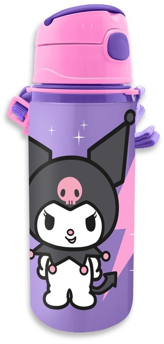Bidon 600 ml, Materiał: aluminium Kuromi, Kids
