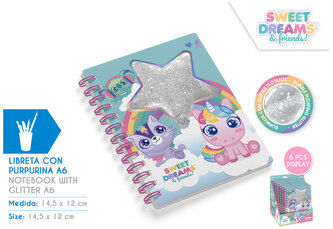 Notatnik z brokatową gwiazdką CDU Sweet Dreams, Kids