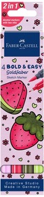 Pisak Goldfaber Sketch dwustronny zestaw Bold Easy I 4-kol., Faber-castell
