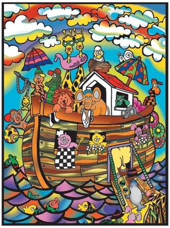 Kolorowanka welwetowa Arka Noego 47 x 35 cm, Colorvelvet