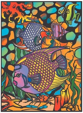 Kolorowanka welwetowa Ryby 47 x 35 cm, Colorvelvet