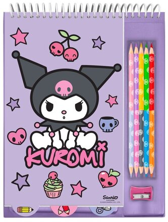 Notatnik z kredkami i temperówką Kuromi, Kids