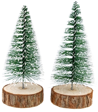 Choinki z tworzywa 10cm drew. podstawka op.2szt. CHP-10, Aliga