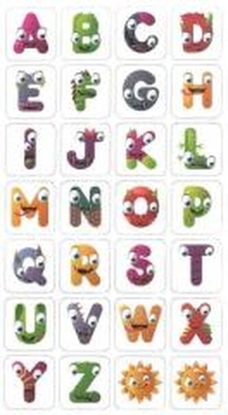 Magnesy 28szt Litery