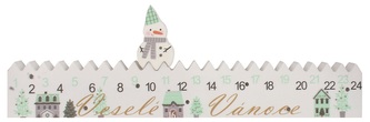 Adventní kalendář Veselé Vánoce s LED na postavení 40 x 13 x 2 cm