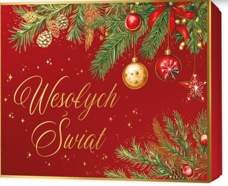 Pudełko prezentowe świąteczne, gałązki (22,5x17,5x4cm)