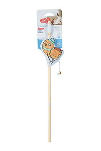 Hračka kočka CHATOUILLE Udice Ptáček zelený Zolux