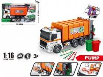 Auto Śmieciarka 1:16 światło dźwięk open box rozm