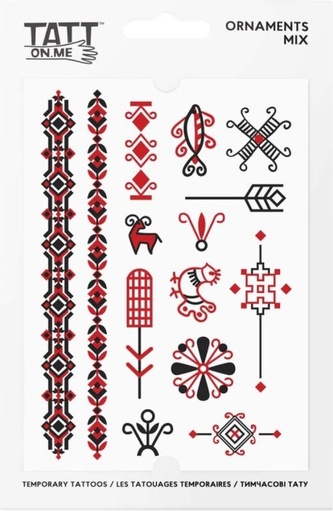 TATTonMe Voděodolné dočasné tetovačky Lidové vzory mix, věk: 3+