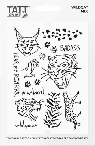 TATTonMe Voděodolné dočasné tetovačky Divoké kočky mix, věk: 3+