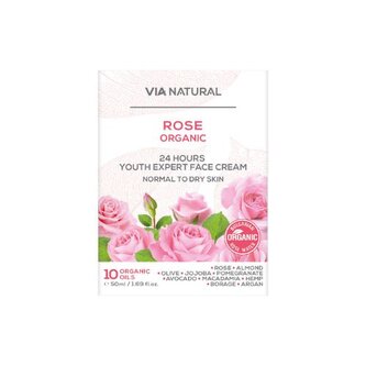 Omlazující pleťový krém s bio růží Via natural 50ml