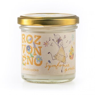 Symfonie pocitů (přírodní svíčka s levandulí a ylang - ylang) Rozvoněno - 130 ml