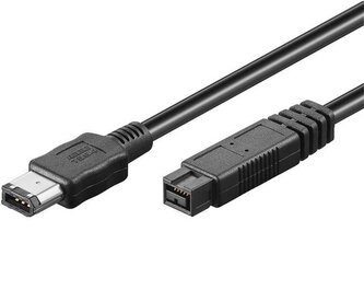 Kabel PremiumCord FireWire 1394B 9pin-6pin M/M 1,8m, černý