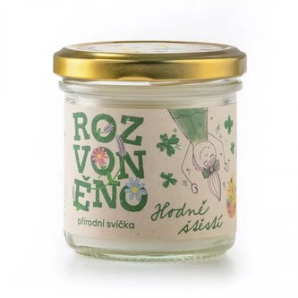 Hodně štěstí (přírodní svíčka s rozmarýnem a levandulí) Rozvoněno - 130 ml