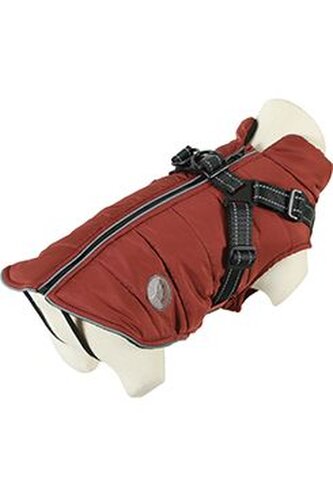 Obleček bunda pro psy S POSTROJEM terakota 45cm Zolux