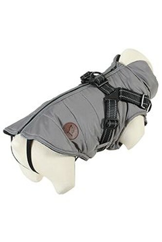 Obleček bunda pro psy S POSTROJEM černošedá 20cm Zolux