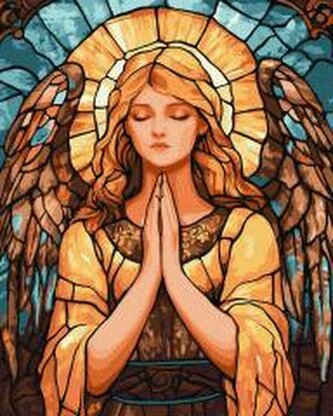 Malowanie po numerach - Witraż. Proszę niebo 40x50