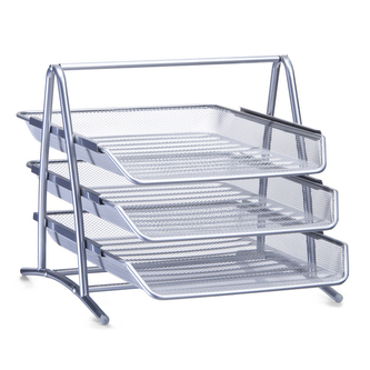 Zeller dvoupatrový zásobník na doklady z kovové sítě