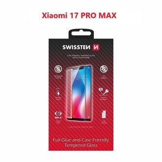 SKLO SWISSTEN FULL GLUE, COLOR FRAME, CASE FRIENDLY PRO XIAOMI REDMI NOTE 15 PRO 5G ČERNÉ
