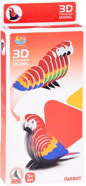 JOKOMISIADA 3D puzzle Papoušek 24 dílků
