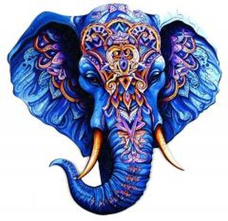 Puzzle 174 drewniane Słoń