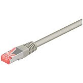 Síťový LAN kabel S/FTP patchcord, Cat.6, RJ45 samec - RJ45 samec, 5 m, stíněný, LSOH, šedý, economy