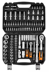 Sada nářadí, 10-211, 110 ks, velikost 1/4 a 1/2, kufřík, NEO TOOLS