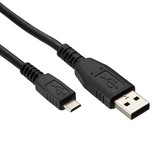 USB kabel (2.0), USB A samec - microUSB samec, 1.8m, černý