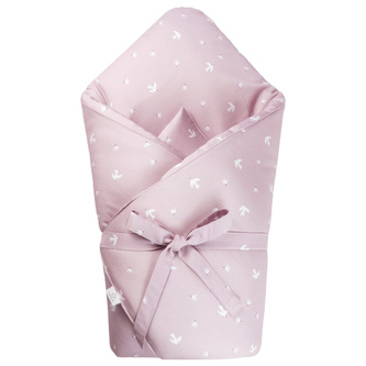 Zavinovačka SOFTELLO - tmavoružové vtáčiky - Perie