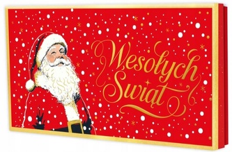 Pudełko prezentowe świąteczne, Mikołaj (22,5x12x3cm)