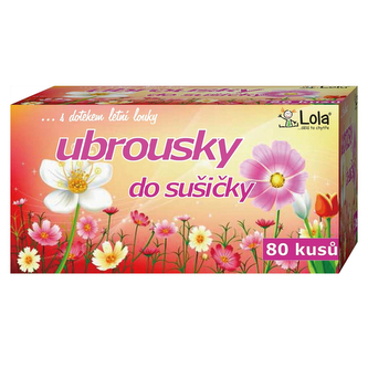 Ubrousky do sušičky prádla Lola (22 x 16 cm), balení 80 ks