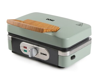Sendvičovač - Gril - Vaflovač - 3v1 - zelený - DOMO DO9276C, příkon 1 100 W, termostat, zelená barva