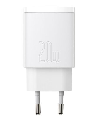 Baseus CCXJ-B02 Compact Quick Nabíječka USB/USB-C 20W White (Pošk. Balení)