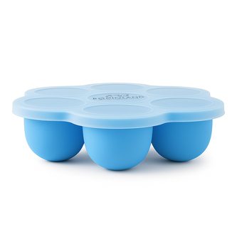 Silikonová miska k mražení potravin, 7 komor - modrá; modrá; silikon