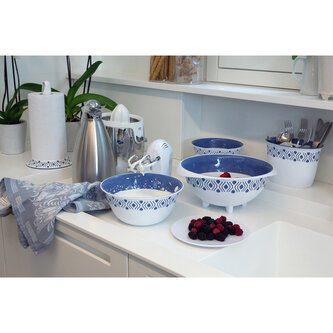 Tosca 55002 Plastová miska průměr 19 cm, bílá/modrá