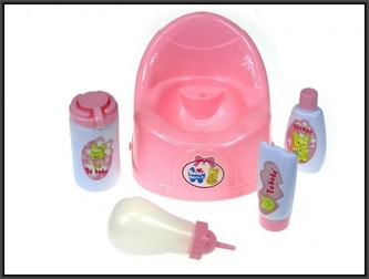 -Nocnik dla lalek z akcesoriami w siatce HIPO 70017