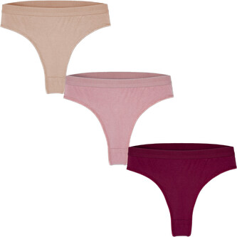 3PACK dámská tanga Benysøn vícebarevné (7204/mix) XL
