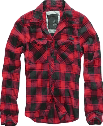 Košile Brandit Check Shirt - červená-černá, S